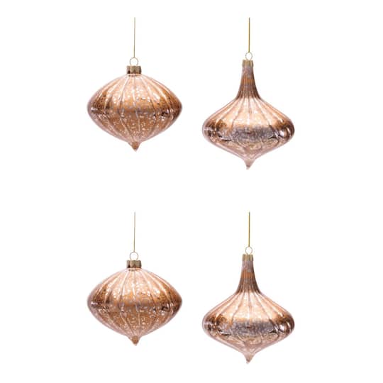 Melrose Brown Glass Ornament Set